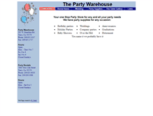 Tablet Screenshot of partywarehouse.com